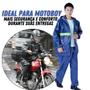 Imagem de Conjunto Capa de Chuva para Motoboy Impermeável com Faixa Refletiva e Capuz com Proteção Facial