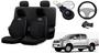 Imagem de Conjunto Capas de Couro Toyota Hilux 2009 + Capa de Volante + Chaveiro Toyota