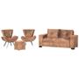 Imagem de Conjunto Capri Sofa 3 Lugares 2 Poltronas Riad e Puff Finezzi