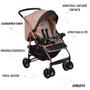 Imagem de Conjunto Carrinho de Bebê Travel System Reclinável Reversível Rio K Mon Amour 0 á 15Kg Com Bebê Conforto E Base Touring X - Burigotto