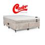 Imagem de Conjunto Casal Queen Colchão Castor Premium Molas Tecnopedic + Base Box Bipartida 158x198x70 - Linha Alta