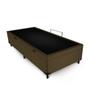 Imagem de Conjunto Castor Espuma D33 Sleep Max Box Baú Max Ultra Suede Marrom Solteiro Americano 96x203x67cm