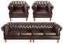 Imagem de Conjunto Chesterfield Duquesa Sofá 4 Lugares + 2 Poltronas Retrô Vintage