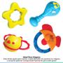 Imagem de Conjunto Chocalhos Infantil Para Bebê +3 Meses Com 4 Brinquedos Com Formas e Texturas Diferentes Buba