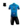 Imagem de Conjunto Ciclismo Bermuda e Camisa GPX Sports Astana Forro Espuma + Bandana