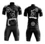 Imagem de Conjunto Ciclismo Camisa C/ Proteção UV e Bermuda C/ Proteção em Gel + Par de Luvas Kode + Par de Manguitos + Bandana