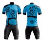 Imagem de Conjunto Ciclismo Camisa C/ Proteção UV e Bermuda C/ Proteção em Gel + Par de Manguitos + Bandana