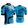 Imagem de Conjunto Ciclismo Camisa Proteção Uv e Bermuda + Capacete Ciclismo + Óculos Esportivo +  Manguito + Bandana