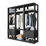 Imagem de Conjunto Closet Modulado com 3 Cabideiros 1 Porta 2 Gavetas Titan Móveis Leão