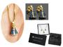 Imagem de Conjunto Colar e Brinco Feminino Nossa Senhora Aparecida Banhado a Ouro 18K com embalagem para presente
