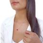 Imagem de Conjunto Colar e Brincos com Cristal Redondo Folheado em Ródio Branco Softjoias