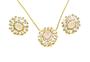 Imagem de Conjunto Colar e Brincos Folheados a Ouro 18k com Zirconia
