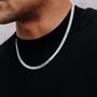 Imagem de Conjunto Colar E Pulseira Grossa Banhada A Prata 925 , Masculino , Feminino , Unissex , Semi Joia