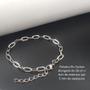 Imagem de Conjunto Colar E Pulseira Prata Aço Inox Vários Modelos