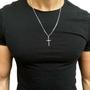 Imagem de Conjunto Colar Masculino Cruxifixo 2Mm + Pulseira Italiana