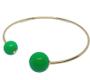 Imagem de Conjunto Colar Shoker e Pulseira - Dourado / verde bandeira