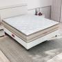 Imagem de Conjunto colchão cama box fit branco queen 158x198x69 splendor top orthocrin espuma certificada