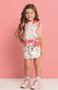 Imagem de Conjunto Colete e short saia infantil 6 anos off White milli &nina
