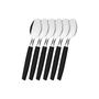 Imagem de Conjunto Colher de Mesa com Cabo Preto 6 Pças Inox - Gp Inox