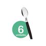 Imagem de Conjunto Colher de Mesa com Cabo Preto 6 Pças Inox - Gp Inox
