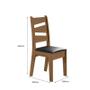 Imagem de CONJUNTO COM 02 CADEIRAS ITALIA Cedro Gold 61C