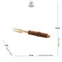 Imagem de Conjunto com 04 Garfos para Petiscos Wolff 14cm com Cabo de Bambu / Inox Dourado