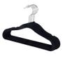 Imagem de Conjunto com 05 Cabides Slim Infantil com Toque Aveludado Preto 30x19cm - Dolce Home