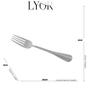 Imagem de Conjunto com 06 Garfos para Mesa Positano Prateado 20cm 1273 - Lyor