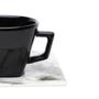 Imagem de Conjunto com 06 Xicaras de Chá Preta Golden Stone - Oxford Porcelana 200ml - Xicara quadrada preta com prato marmorizado 