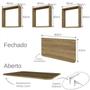 Imagem de Conjunto com 1 Mesa Dobrável 60cm e 3 Nichos