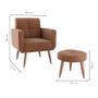 Imagem de Conjunto com 1 Poltrona e 1 Puff Havana Cobre