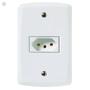 Imagem de Conjunto com 1 Tomada Simples 10a Lux2 Branco Tramontina