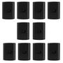 Imagem de Conjunto com 10 Tomadas 2p+t 10A 250v, Modular, com Placa 4x2 e Suporte Preto Fosco