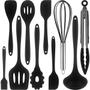 Imagem de Conjunto Com 10 Utensílios Cozinha Silicone Concha Espátula