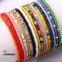 Imagem de Conjunto com 17 Pulseiras Elásticas de Grãos de Arroz - Estilo Boêmio para Praia