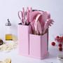Imagem de Conjunto Com 19 Utensílios Cozinha Silicone Concha Espátula Rosa