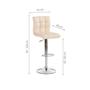 Imagem de Conjunto com 2 Banquetas Giratórias Fitz Creme