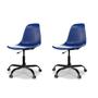 Imagem de Conjunto com 2 Cadeiras de Escritório Secretária Eames Office Azul e Preto