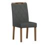 Imagem de Conjunto com 2 Cadeiras de Jantar Estofada Sarah Amendoa/Linho Cinza Escuro Ln03 - New Ceval