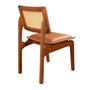 Imagem de Conjunto com 2 Cadeiras de Madeira 100% Maciça Tauari e Rattan Natural com Assento Estofado Daren Li