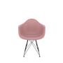 Imagem de Conjunto Com 2 Cadeiras Eames Com Braço Eiffel Rosa Empório Tiffany Base Preta