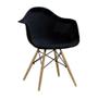 Imagem de Conjunto com 2 Cadeiras Eames Eiffel com Braços Base Madeira Preto