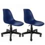 Imagem de Conjunto Com 2 Cadeiras Eames Office Azul Bic Empório Tiffany Base Preta