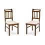 Imagem de Conjunto Com 2 Cadeiras em Madeira Maciça Mv Outlet