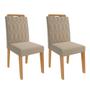 Imagem de Conjunto com 2 Cadeiras Estofadas de MDF Para Sala de Jantar Paola Cimol Nature/Nude iii