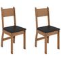 Imagem de Conjunto Com 2 Cadeiras Para Sala De Jantar Milano Carvalho Preto Poliman Móveis