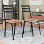 Imagem de Conjunto Com 2 Cadeiras Tubular Europa 141 Preto Fosco Rattan Artefamol