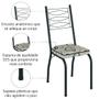 Imagem de Conjunto Com 2 Cadeiras Tubular Isis Preto Fosco Assento Cedro Artefamol
