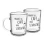 Imagem de Conjunto com 2 Canecas em Vidro Café para Levantar 220ml - Lyor
