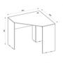 Imagem de Conjunto com 2 Escrivaninhas de Canto 90x90 Cubic